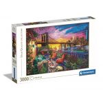 Clementoni Collection Manhattan Balcony Sunset-3000 Pièces-Puzzle, Divertissement pour Adultes-Fabriqué en Italie, 33552