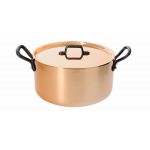 De Buyer 6466.28 - Faitout pro en cuivre/inox avec couvercle (28 cm)