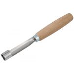 Fackelmann 31372 Vide-pommes à manche en bois de hêtre FSC, Evideur de pommes pour enlever les pépins, Acier inoxydable, Bois de hêtre FSC, 16,5 cm