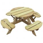 Cemonjardin Table pique-nique ronde pour enfant