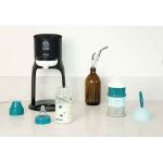 Beaba Préparateur-Chauffe Biberon/Petits pots, Distributeur d'eau à Température Exacte, Instantané, Rapide, Fonction Bain Marie, 2 Températures, Chauffe biberon Amovible, Bib'Expresso, Black