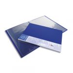 Exacompta Lot de 20 protège-documents en polypropylène rigide avec porte-étiquette 3 faces up line opaque 40 vues - A4 - Bleu - 88202E