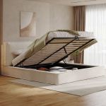 MODFU-Lot de 2 chaises de salle à manger en velours, fauteuil, pivotant à 180°, chaise de salon/chambre, pieds en métal or, beige