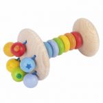 Heimess Hochet Anneau & Perle Arc en Ciel - Jouets b&eacute;b&eacute; Bio