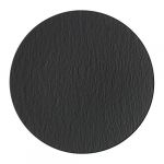 Villeroy & Boch Manufacture Rock, structuré vaisselle en haute qualité premium en gris, 32 cm Assiette à Pizza, Porcelaine, Blanc, 31,5 x 31,5 x 3 cm