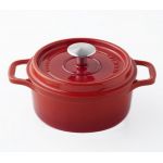 Invicta Puv402260 Cocotte ronde en fonte &Atilde;&copy;maill&Atilde;&copy;e 26cm rubis