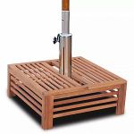 VidaXL Table d'appoint en bois pour pied de parasol