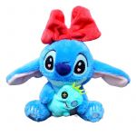 Dam Peluche suspendu ultra doux. Design monstre avec n&oelig;ud rouge. 12 cm.