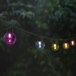 Cemonjardin Guirlande lumineuse solaire 40 ampoules de couleurs