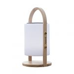 Lumisky Lampe enceinte bluetooth WOODY PLAY blanc plastique H37cm