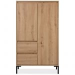 Calicosy Buffet haut 2 portes 2 tiroirs et 2 étagères H139 cm - Plock