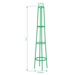 Louis Moulin Tuteur colonne corset en acier vert pour rosier grimpant