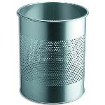 Smead Corbeille &agrave; papier en acier perfor&eacute; 15 L