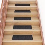 VidaXL Tapis d'escalier autocollants Rectangulaire 15 pcs 60x25cm Noir