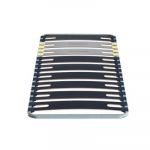 Merinos Cadre à lattes 90x190 cm 3 zones soutien - Métal gris anthracite