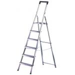 Hailo Escabeau aluminium - 6 marches - Hauteur de travail 3,05 m