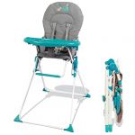 Bambisol Chaise Haute Pliable Bébé, Ultra Compacte et Légère, Tablette Amovible Réglable