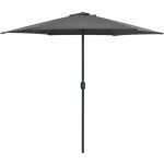 VidaXL Parasol d'ext&eacute;rieur et m&acirc;t en aluminium 270x246 cm Anthracite