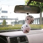 Carpoint Lot de 2 Dés en peluche - Blanc