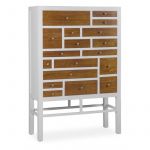 Décoration d'Autrefois Commode en bois de mindi blanc et marron L 100 cm