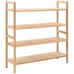 VidaXL &Eacute;tag&egrave;re &agrave; chaussures Bois de noyer massif 69 x 26 x 81 cm