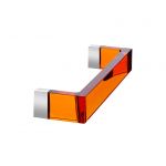 Kartell Porte-serviettes mural Rail / L 30 cm orange en mati&egrave;re plastique