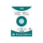 Exacompta 10818SE - 100 fiches Bristol azur 14,8 x 21 cm ligné sous film