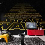 Papier peint du générique Star Wars (368 x 254 cm)