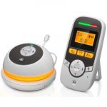 Motorola MBP 169 Babyphone Audio portable avec écran 1.5" et minuterie de soins bébé | Blanc