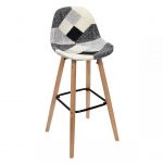 CMP Lot de 2 Tabourets De Bar Patchwork Gris