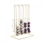 Present time Porte-capsules à café métal doré H33cm