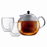Bodum K1833-16 - Théière à piston Assam Set 1,5 L + 2 verres