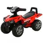 Homcom Porteur Enfants Quad 12-36 Mois dim. 60L x 38l x 42H cm Effets Lumineux et sonores Rouge Noir
