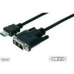 Digitus AK-330300-050-S - C&acirc;ble HDMI m&acirc;le vers DVI m&acirc;le 18+1 p&ocirc;les 5 m noir