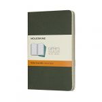 Moleskine 3 cahiers - 9 x 14 cm - Ligné - vert
