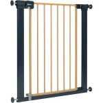 Safety 1st 1st Easy Close Metal Gate, Barrière escalier Enfant à Pression 73-80 cm (Max. 108 cm), Barrière de sécurité Enfant Facile à Fermer d'une Main, sans vis, Double Verrouillage, Effet Bois