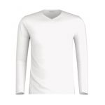 Eminence Tee-shirt col V manches longues homme Pur coton Blanc - Couleur Blanc - Taille M