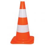 Novap BALISE PE H50 ROUGE 2 BANDES BLANCHES -