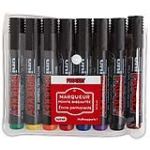 Uni Ball 8 marqueurs permanent encre assortis pointe biseaut&eacute;e