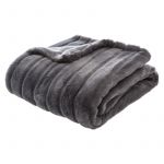 Plaid doux (160 cm) Manoir Gris foncé