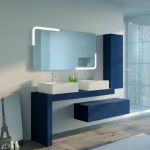 Distribain Meuble de salle de bain Melizzano 1400 Bleu saphir - Bleu Saphir