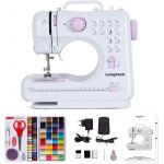 Leogreen Machine &agrave; Coudre &Eacute;lectrique, Machine &agrave; Coudre D&eacute;butant avec 12 programmes de couture, avec Kit Couture et p&eacute;dales (Violet)