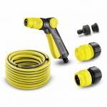 K&auml;rcher Pomper, arroser, pulv&eacute;riser Set d'arrosage 20 m - 13 mm Set d'arrosage 20 m - 13 mm avec pistolet et raccords, noir et jaune.