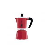 Bialetti 4962 - COMMUTATEUR KVM - Machine à Expresso pour 3 Tasses, Aluminium, Rouge, 30 x 20 x 15 cm
