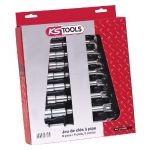 KS Tools Jeu de 12 cl&eacute;s &agrave; pipe d&eacute;bouch&eacute;es m&eacute;triques - 6 pans - en bo&icirc;te 517.0442