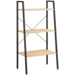 VidaXL Étagère sur pied 3 niveaux Marron clair et noir 56x35x108 cm