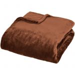 Atmosphera Plaid flanelle Cuddly marron 130x180cm créateur d'intérieur