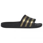 Adidas Adilette Aqua, Slide Sandal Unisex-Adult, Core Black/Gold Metallic/Core Black, 40 2/3 EU