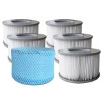 Mspa Lot de 6 cartouches filtrantes avec filet pour spa gonflable