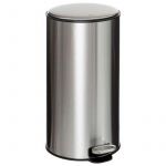 Five Poubelle metal Delta 30L Argente